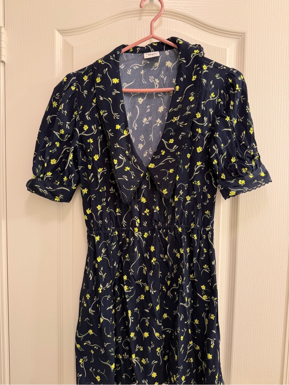 Sunday Best Navy Floral Dress with Yellow Blooms